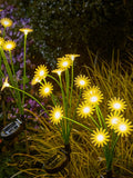 6 Leds Solar Flowers Lights For Outdoor Garden Courtyard Atmosphere LED Plug-in Lights Decor