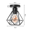 Retro Ceiling Lamp Iron Frame Ceiling Lighting Paint Restaurant Teahouse Chandelier Indoor Wrought Metal Modern Pendant Lights