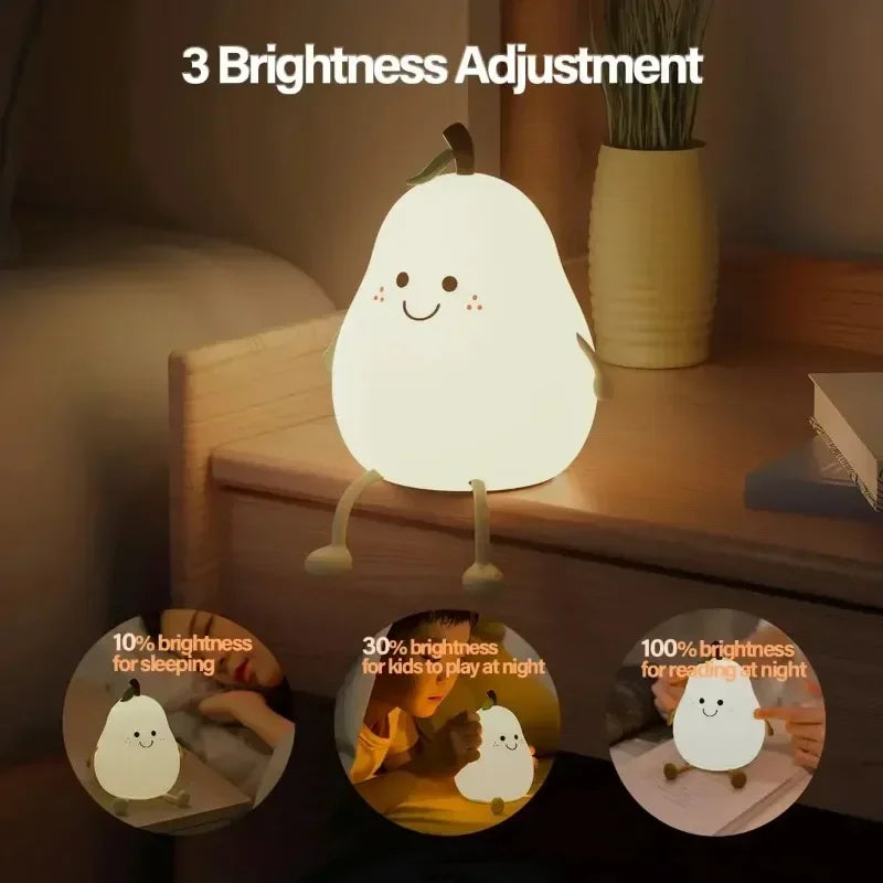 Bedside Light  LED Lying Flat Duck Night Light Level Dimmable Rechargeable Bedside Touch Lamp for Baby Kids Decor