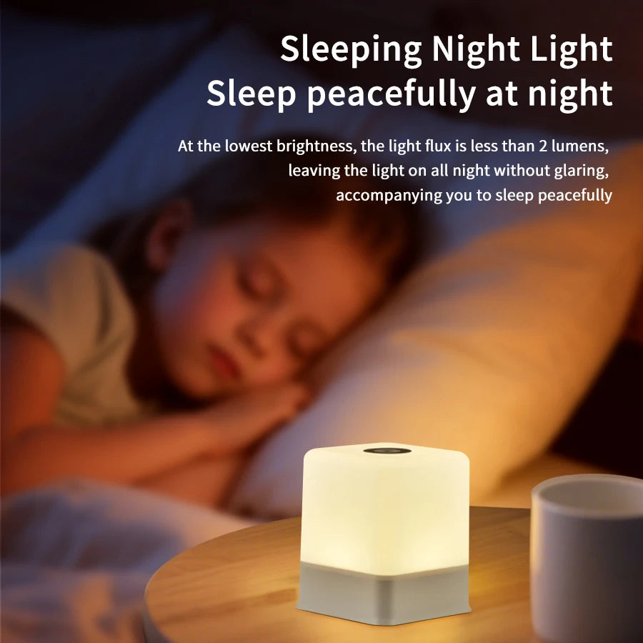 3 Color 16 Color Touch Dimming Night Light Rechargeable Bedside Lamp Portable Desk Lamp Bedroom Lighting Living Room Decoration