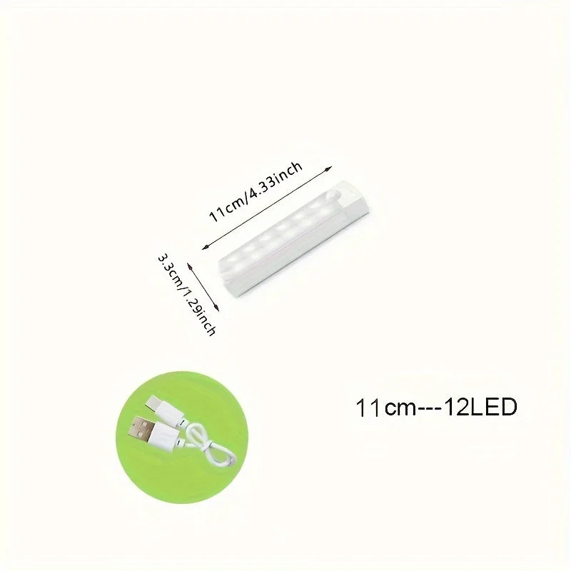 Under Cabinet Night Light USB Rechargeable Motion Sensor Closet Light Kitchen Bedroom Lighting Kitchen Wall Lamp