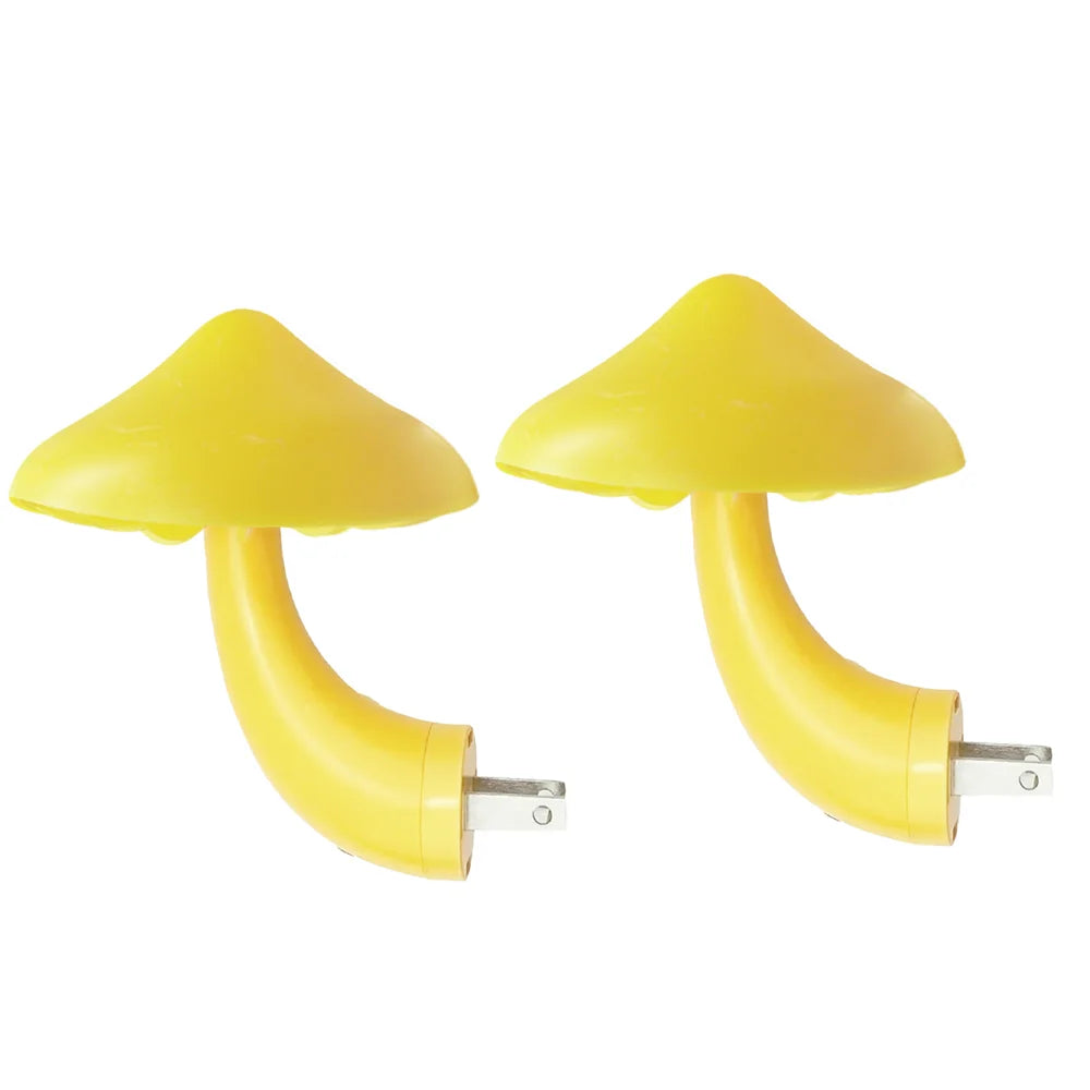 Bedroom Led Night Light Mushroom Wall Socket Lamp EU US Plug Warm White Light-Control Sensor Bedroom Light Home Decoration