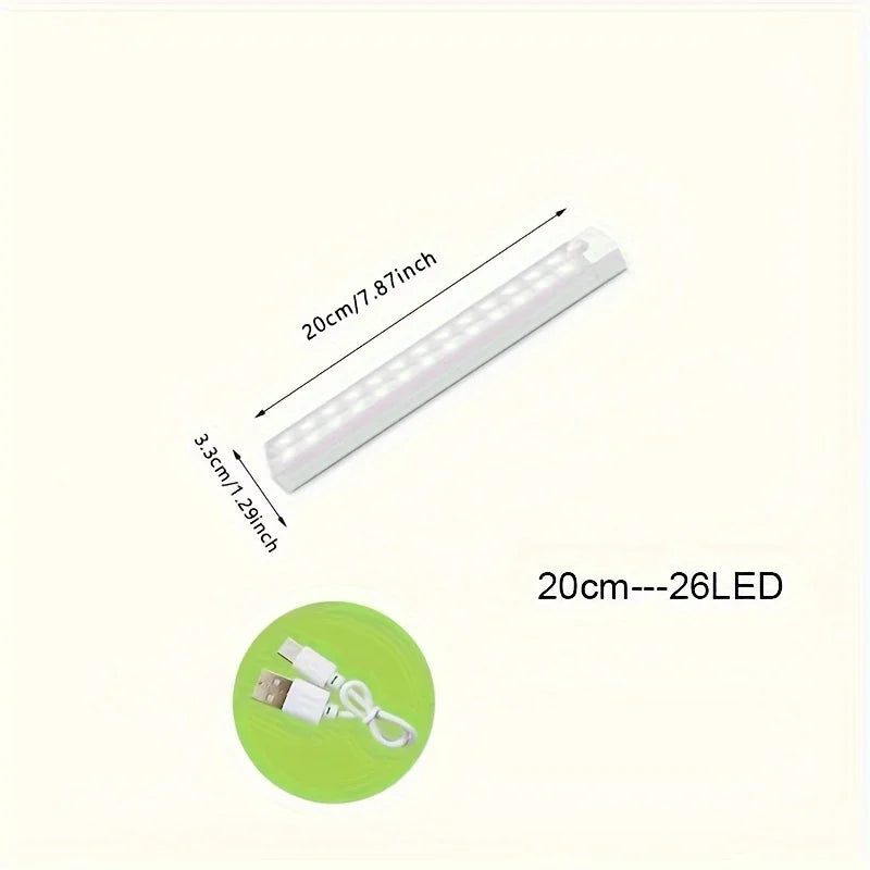 Under Cabinet Night Light USB Rechargeable Motion Sensor Closet Light Kitchen Bedroom Lighting Kitchen Wall Lamp