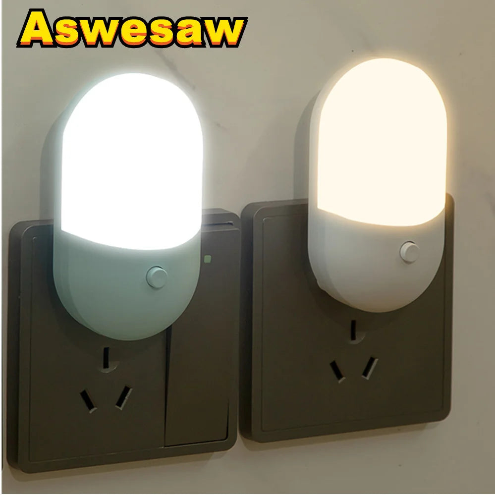 Bedside Lamp Night Light EU US Plug LED Night Light AC220V Bedroom Lamp Gift for Children Cute Night Lamp for Corridor WC