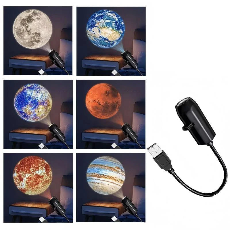 LED USB Projector Atmosphere Night Light Home Bedroom Decorative Bedside Socket Lighting Lamp Novelty Light Fixture Mini Gifts