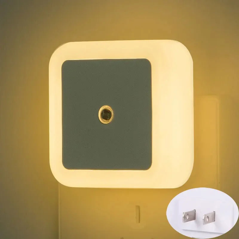 1/2/4Pack LED Night Lights Plug Into Wall Mini Square Light Night Lamp with Light Sensors for Kids Room Bathroom Stair Hallway