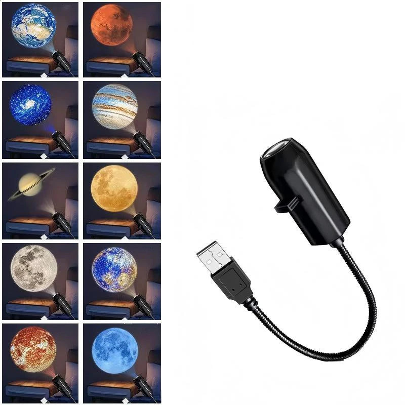 LED USB Projector Atmosphere Night Light Home Bedroom Decorative Bedside Socket Lighting Lamp Novelty Light Fixture Mini Gifts