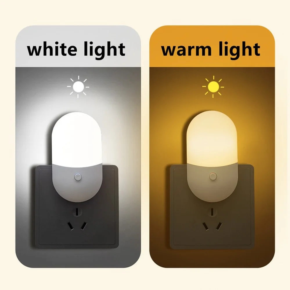 Bedside Lamp Night Light EU US Plug LED Night Light AC220V Bedroom Lamp Gift for Children Cute Night Lamp for Corridor WC