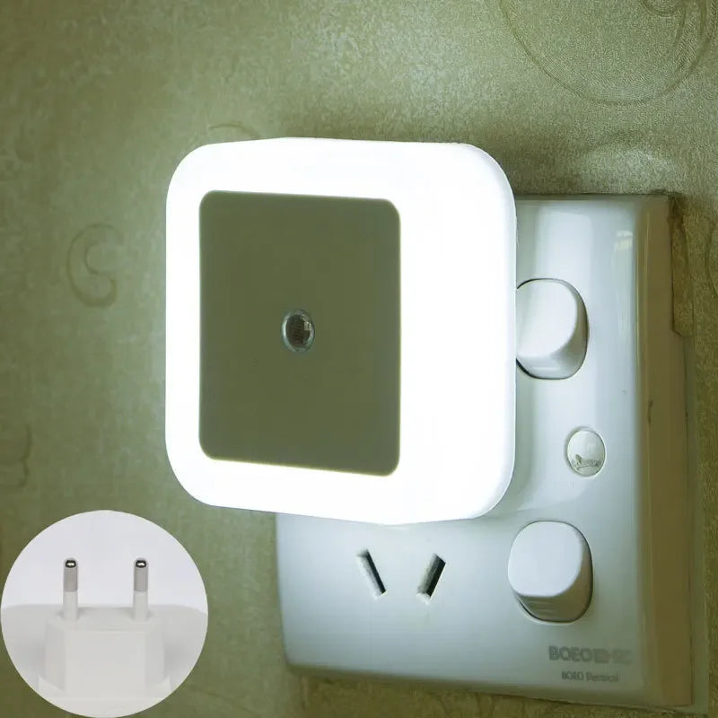 1/2/4Pack LED Night Lights Plug Into Wall Mini Square Light Night Lamp with Light Sensors for Kids Room Bathroom Stair Hallway