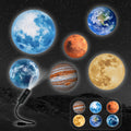 1 lamp + 6 planet slides, night light ceiling decoration