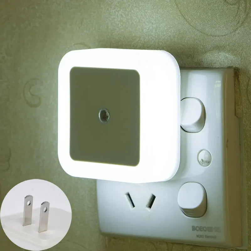 1/2/4Pack LED Night Lights Plug Into Wall Mini Square Light Night Lamp with Light Sensors for Kids Room Bathroom Stair Hallway