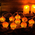 1pc 10/20 LED 3D Pumpkin String Light Halloween Atmosphere Decorative Lamp Battery Powered For Home Bedroom Party Festival Decor