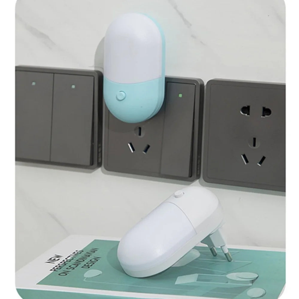 Bedside Lamp Night Light EU US Plug LED Night Light AC220V Bedroom Lamp Gift for Children Cute Night Lamp for Corridor WC