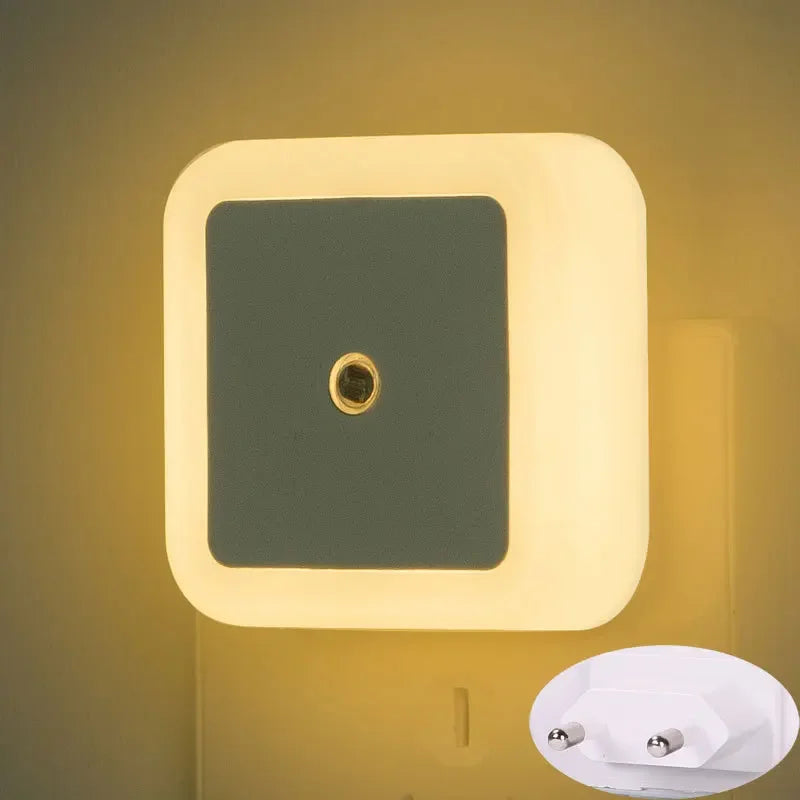 1/2/4Pack LED Night Lights Plug Into Wall Mini Square Light Night Lamp with Light Sensors for Kids Room Bathroom Stair Hallway